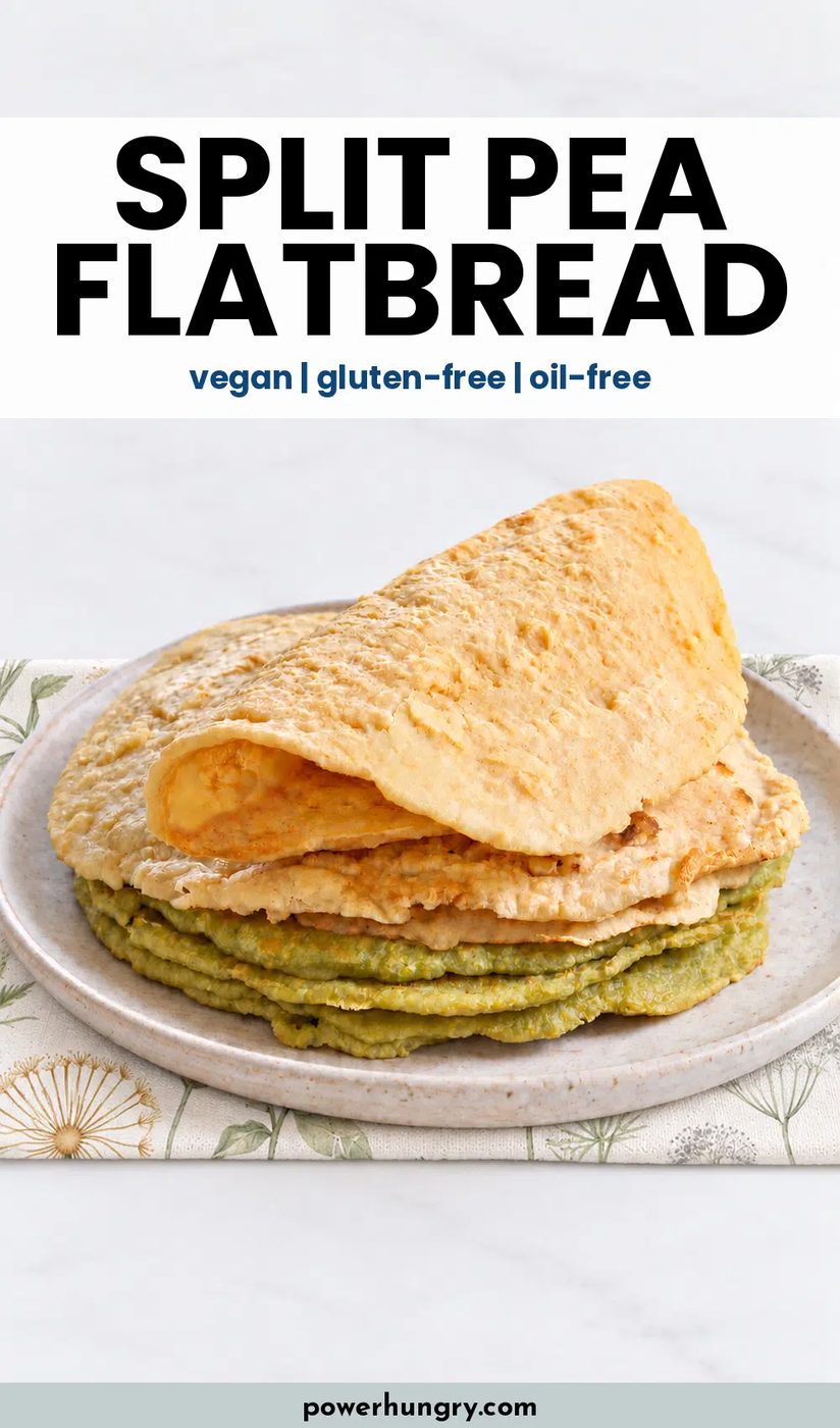 1-ingredient split pea flatbread pinterest pin