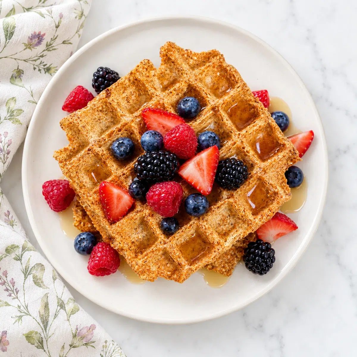 1-Ingredient Flaxseed Waffles