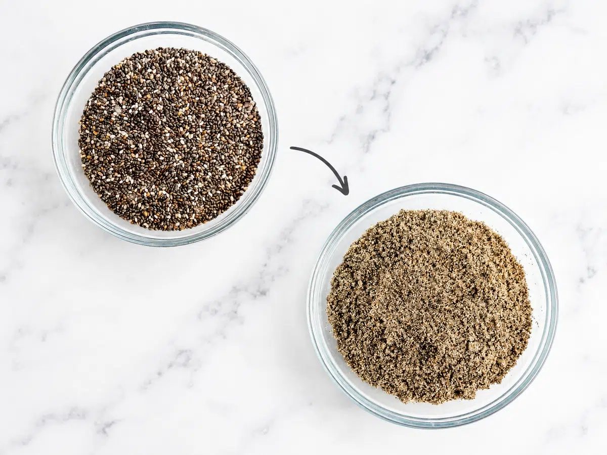 chia seeds and chia seed flour