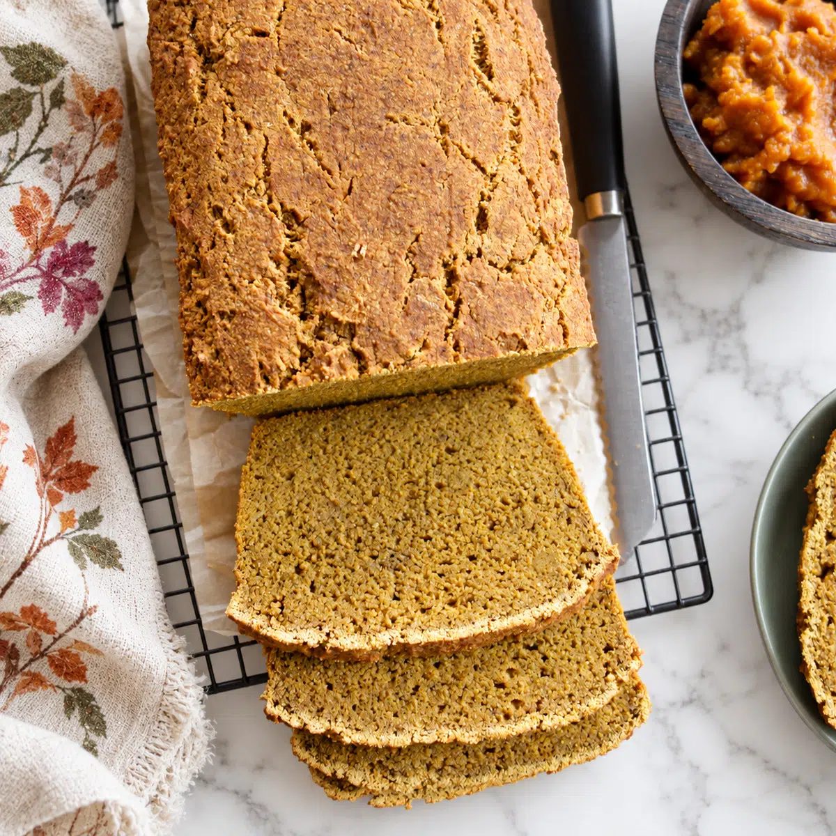 100% Millet Pumpkin Bread (Vegan, Gluten-Free, Oil-Free)