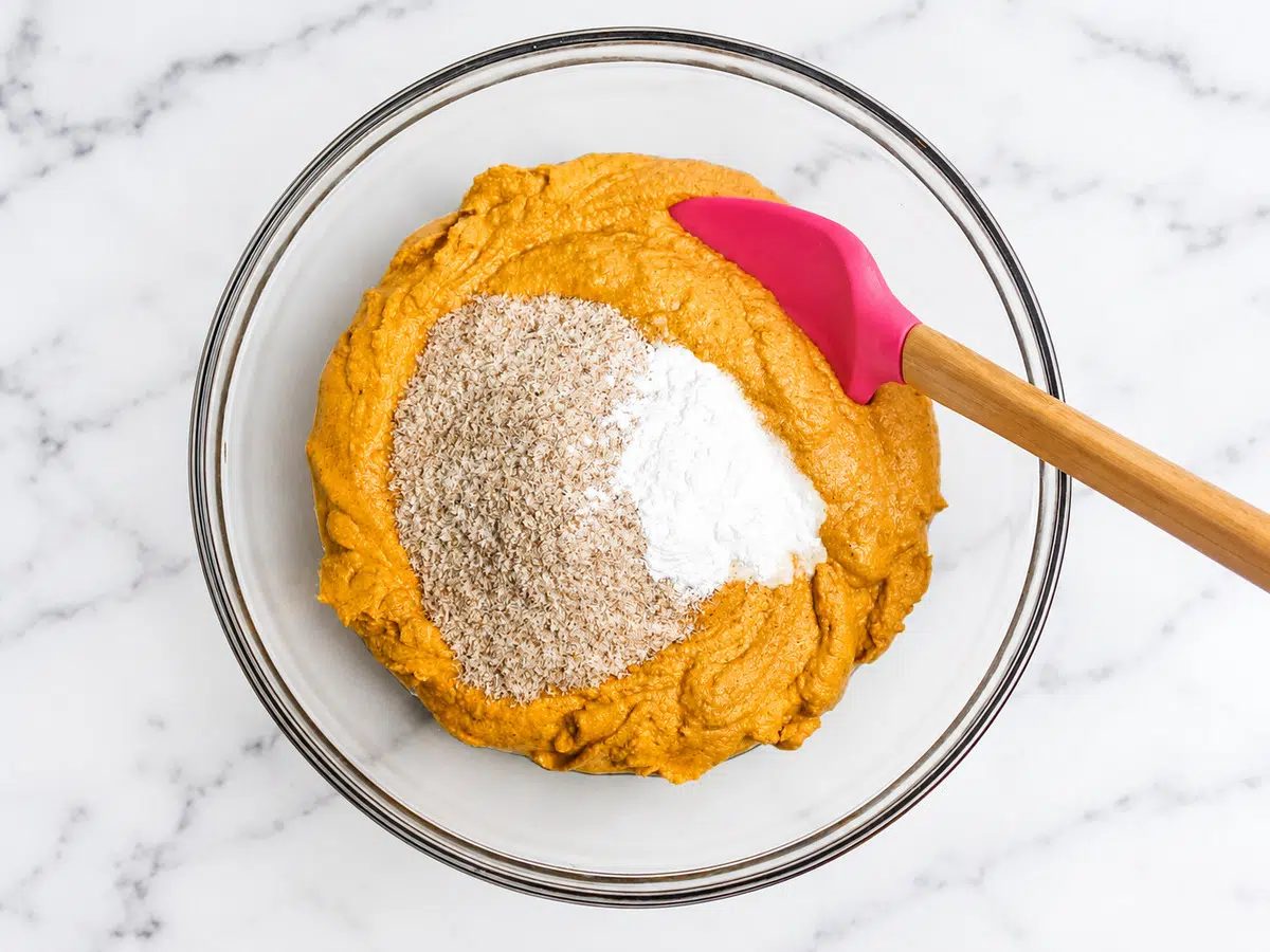 millet pumpkin bread with dry ingredients added