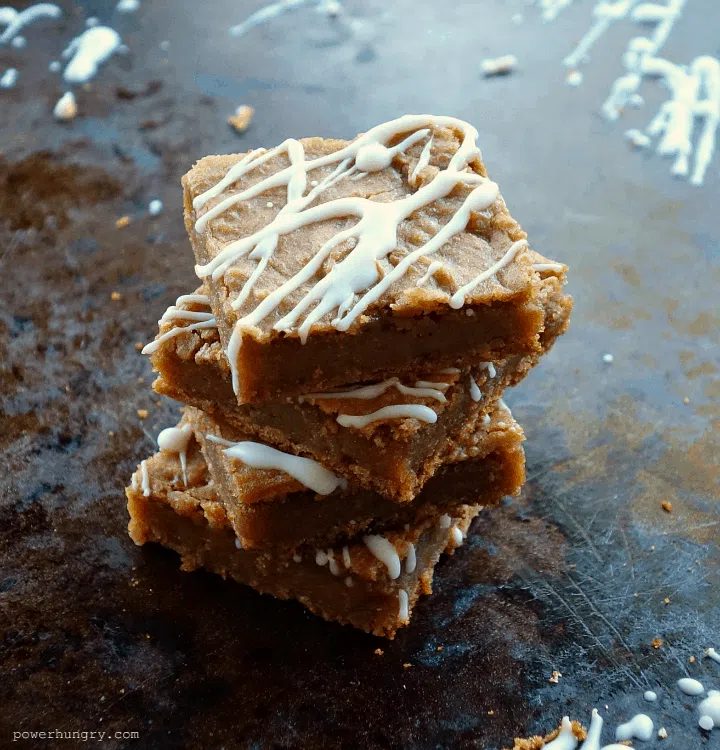 Gingerbread Chickpea Blondies (V, GF, Oil-free)