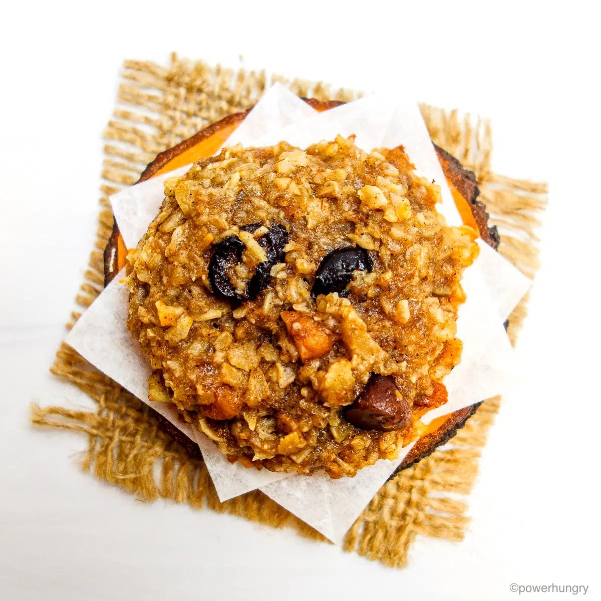 banana oat cookies shot from overhead