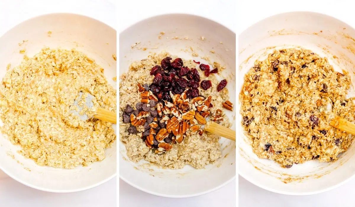 2 ingredient oatmeal cookies dough preparation