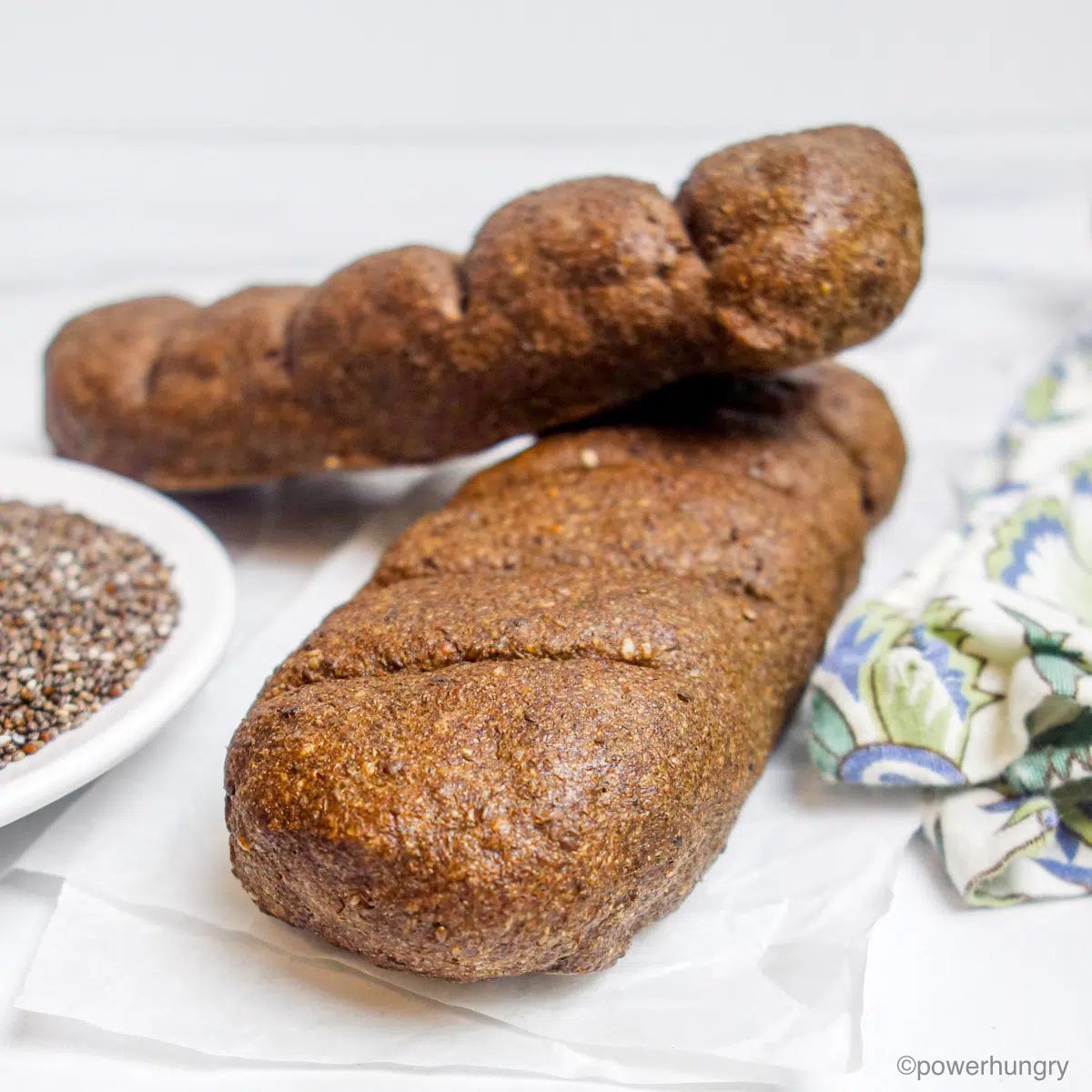 stack of chia seed brad loaves