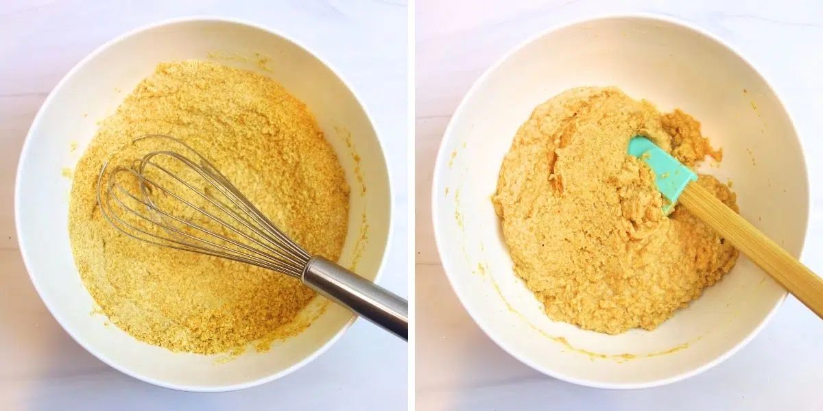 dough for chickpea flour crackers