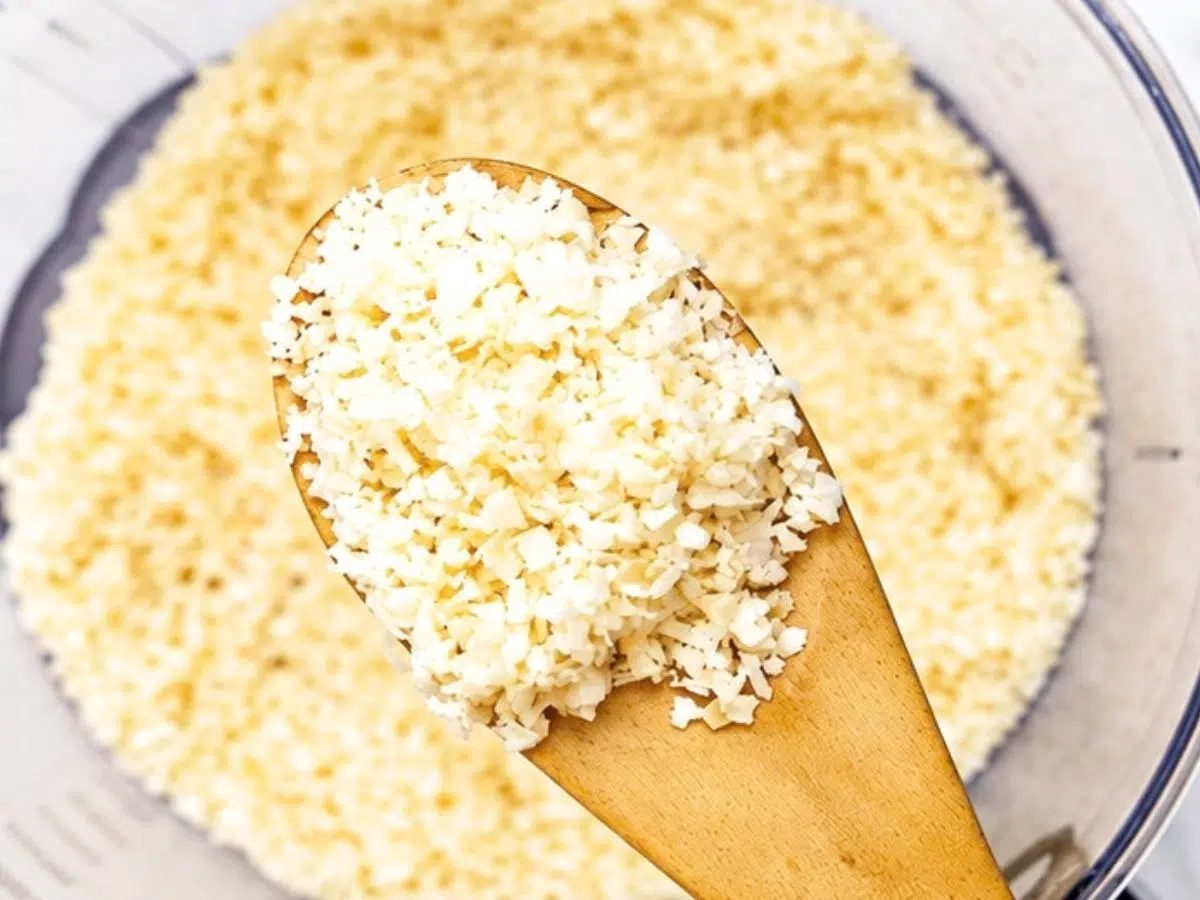 chopped coconut in food processor