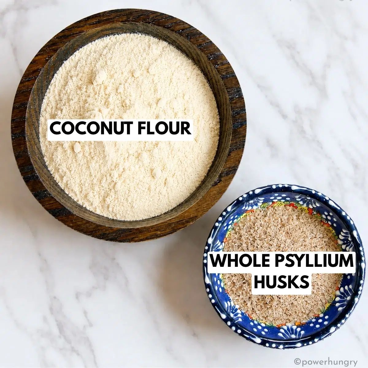 ingredients for 2 ingredient coconut flour tortillas