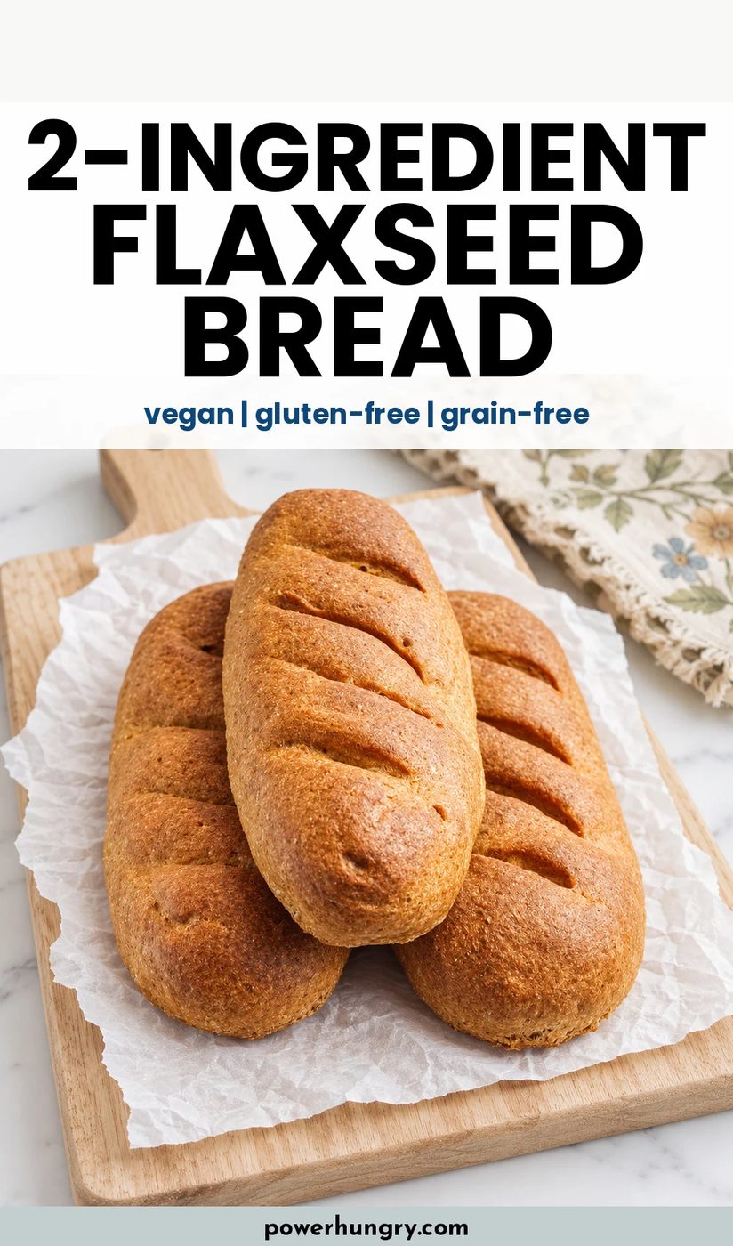 2-ingredient flaxseed bread pinterest pin