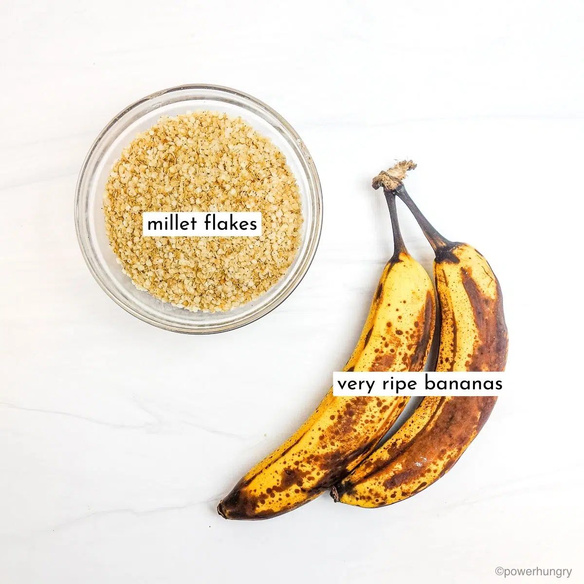 ingredients for millet flakes cookies