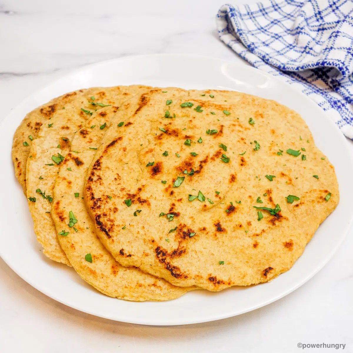 millet naan on a plate