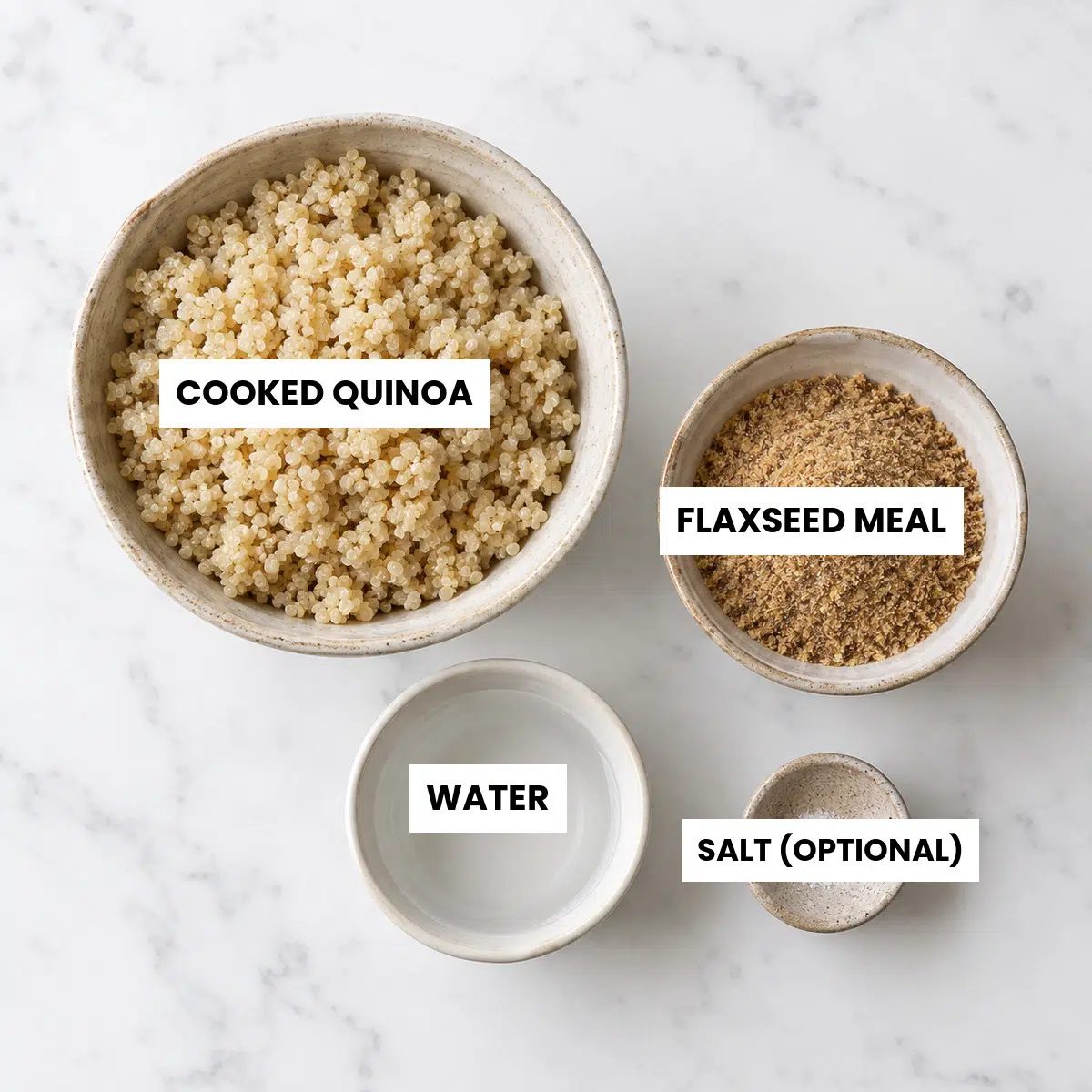 ingredients for quinoa flax bread