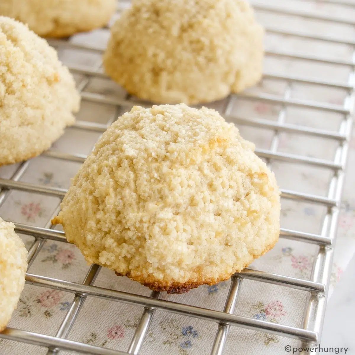 close up of some plain 3 ingredient cookies that are made with little more than almond flour and bananas