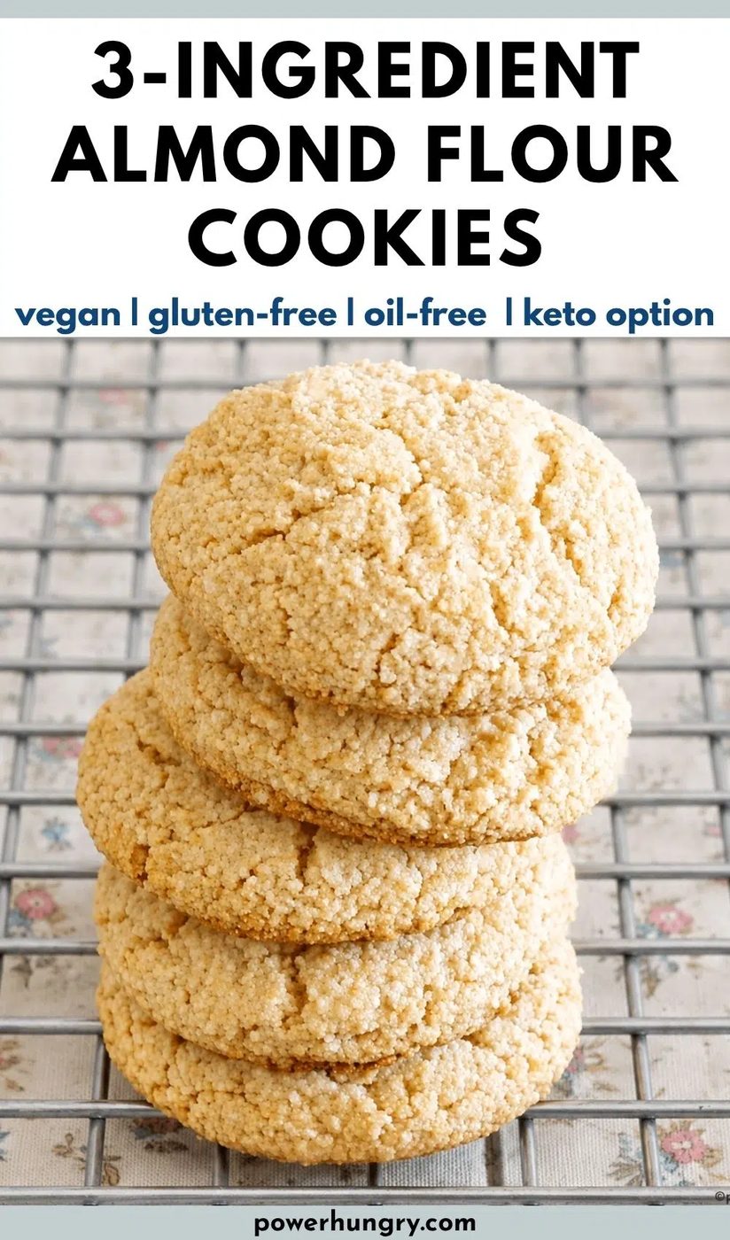 3-Ingredient Almond Flour Cookies (Vegan, Gluten-Free)