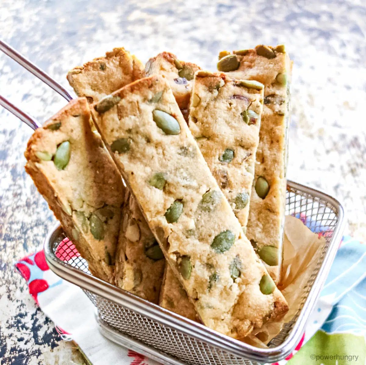granola bars in a basket