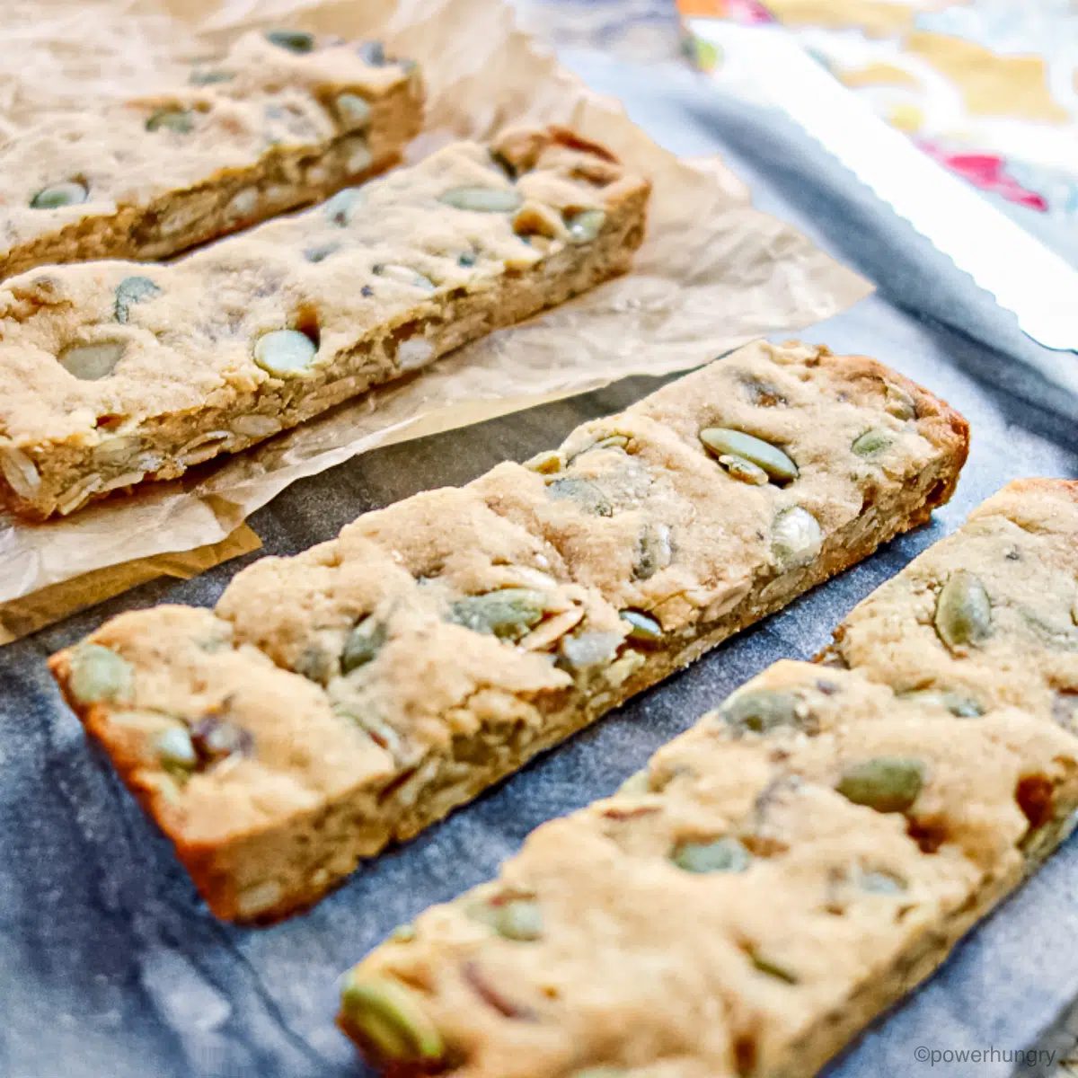 granola bars on a cutting board