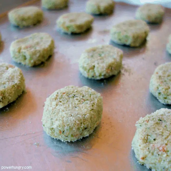 3-ingredient almond flour vegetable nuggets that are vegan, paleo, & have a keto option