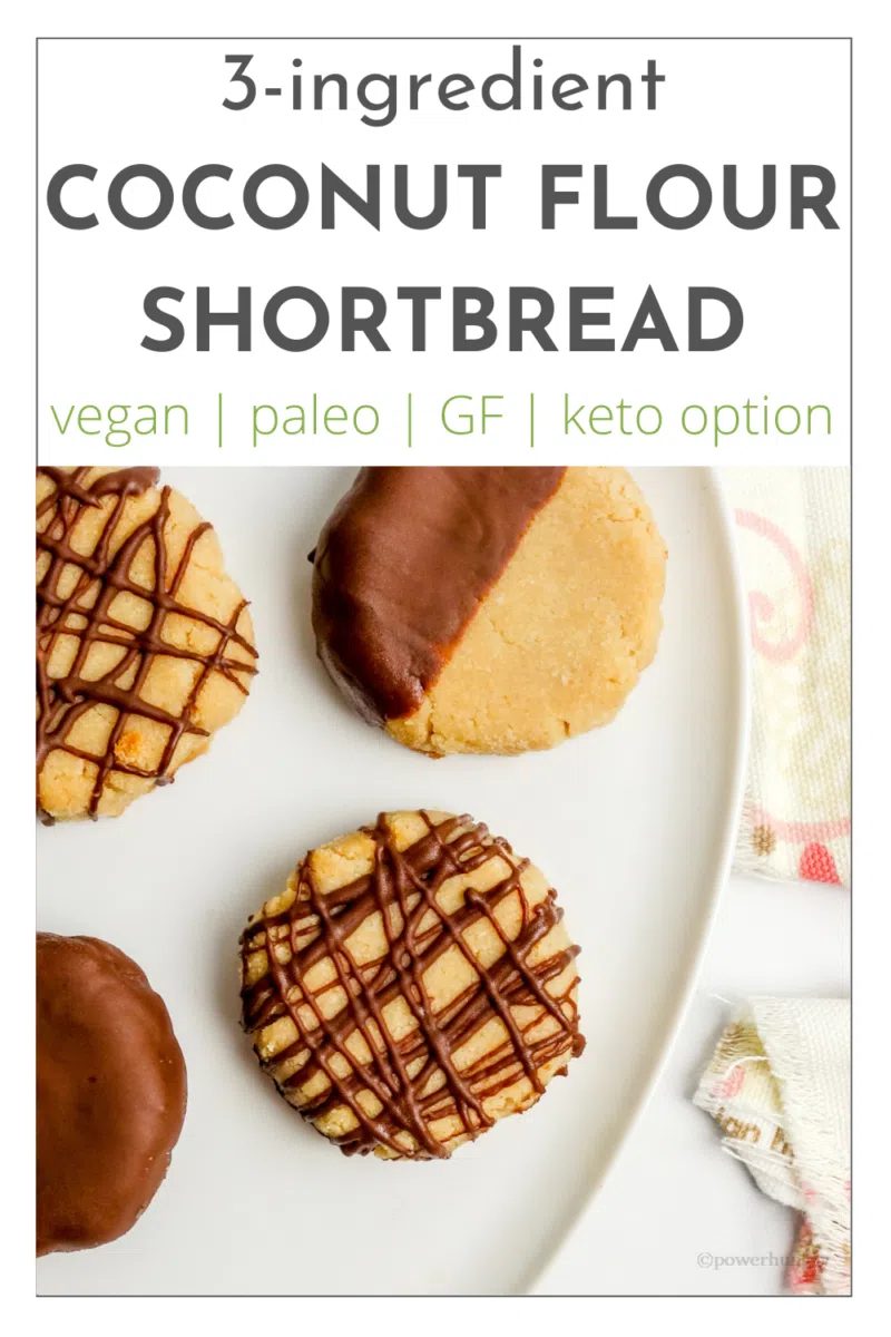 coconut flour shortbread Pinterest image