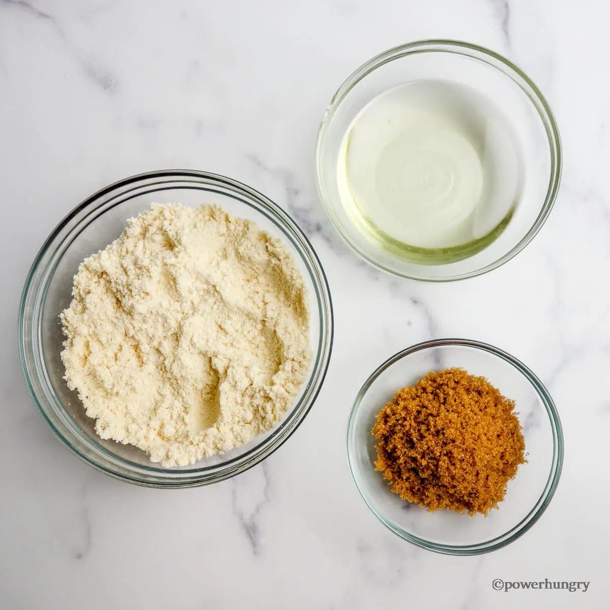 ingredients for coconut flour shortbread cookies