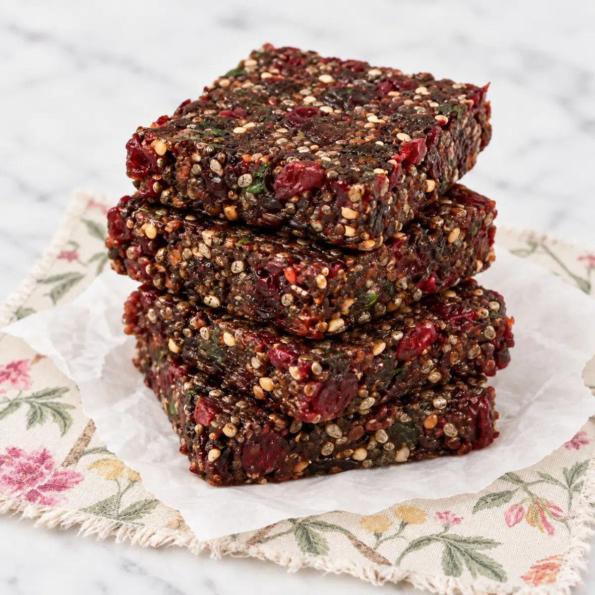 3-Ingredient Fruit & Greens Chia Bars