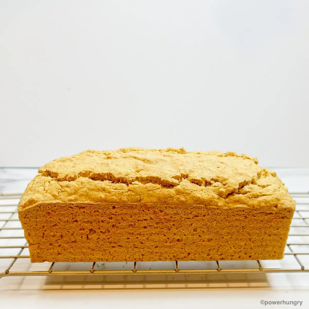 side view of cooling bread