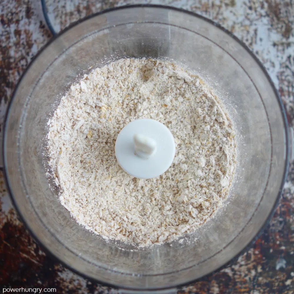 rolled oats, ground into a fine flour in a food processor