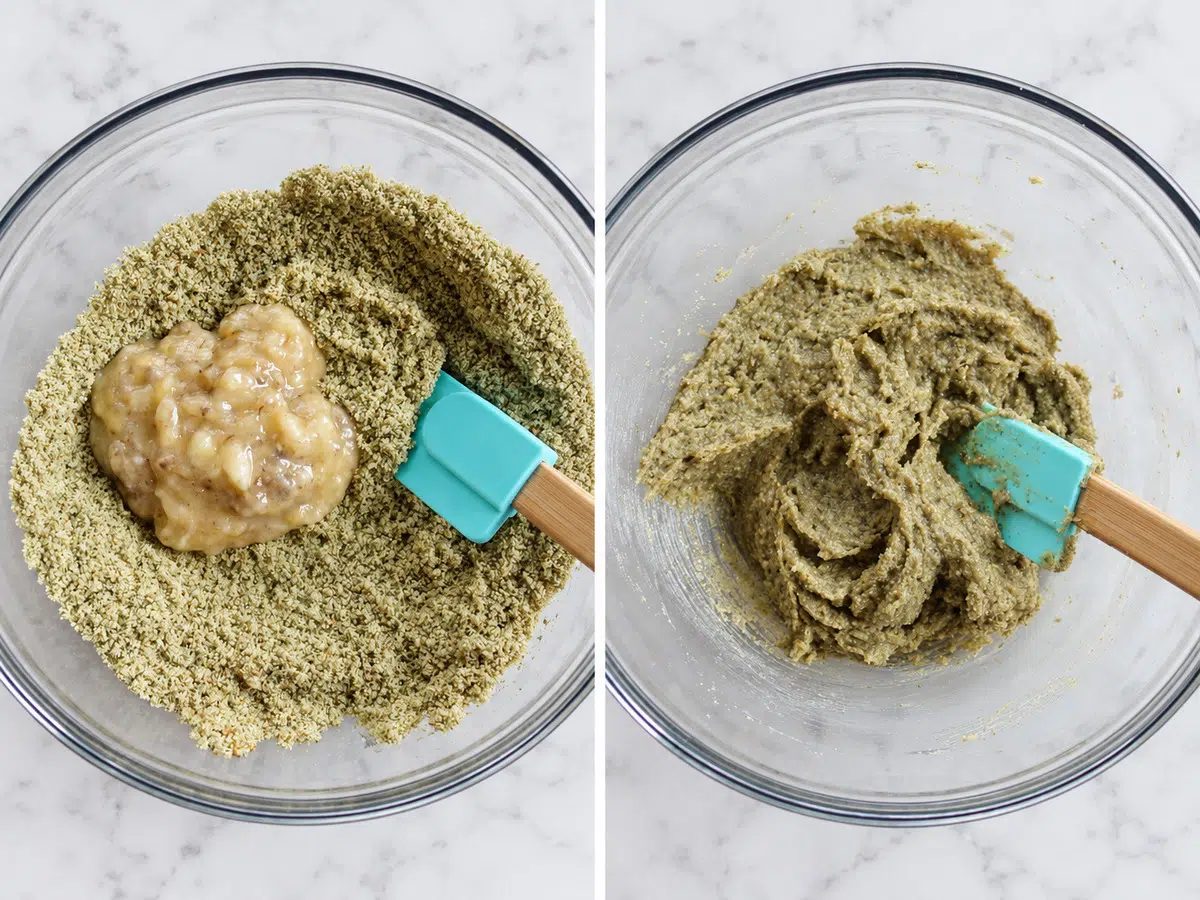 pumpkin seed flour banana cookies dough