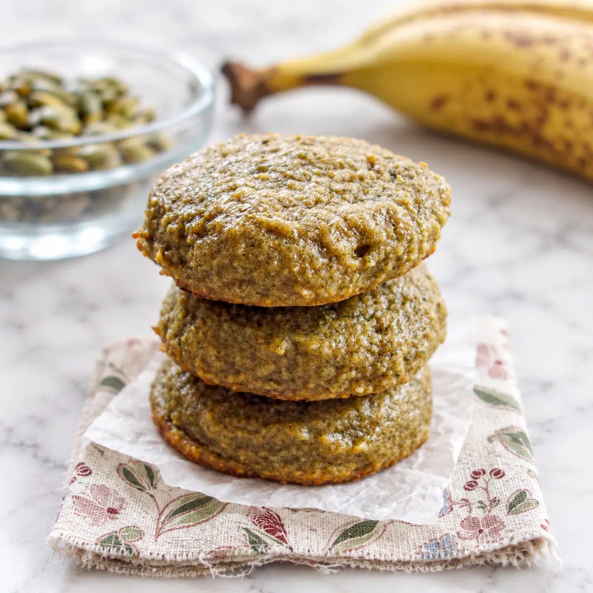Pumpkin Seed Banana Cookies (3 Ingredients)
