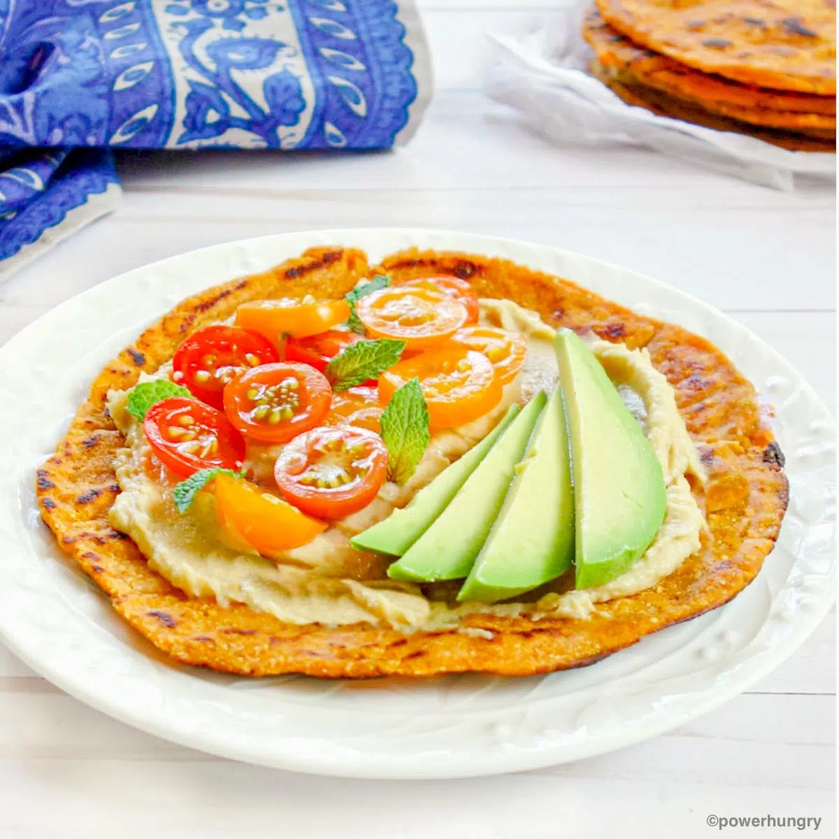topped sweet potato tortilla