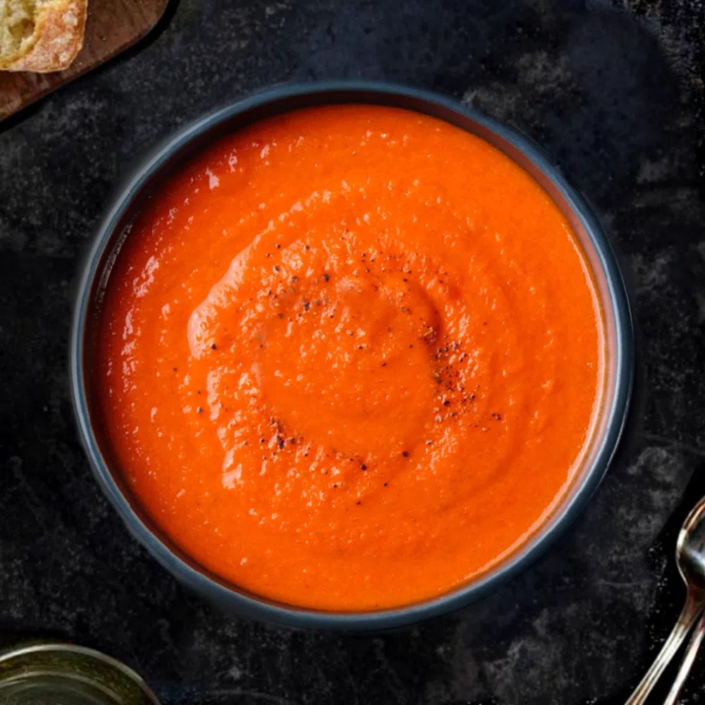 3-Ingredient Tomato Lentil Soup {vegan, high-protein, oil-free}