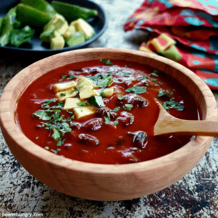 3 Ingredient Enchilada Soup (High-Protein, Vegan)