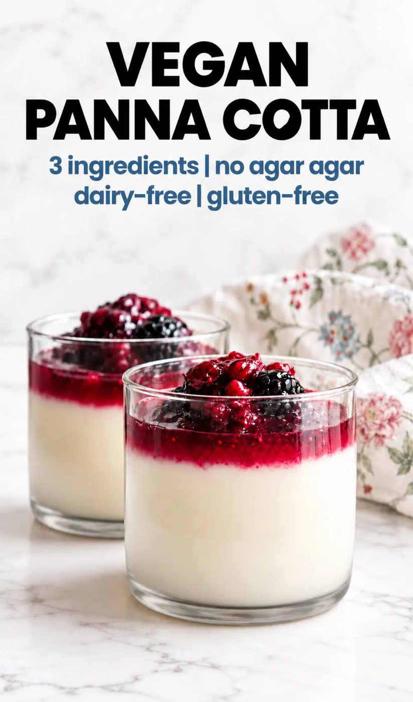 vegan panna cotta pinterest pin