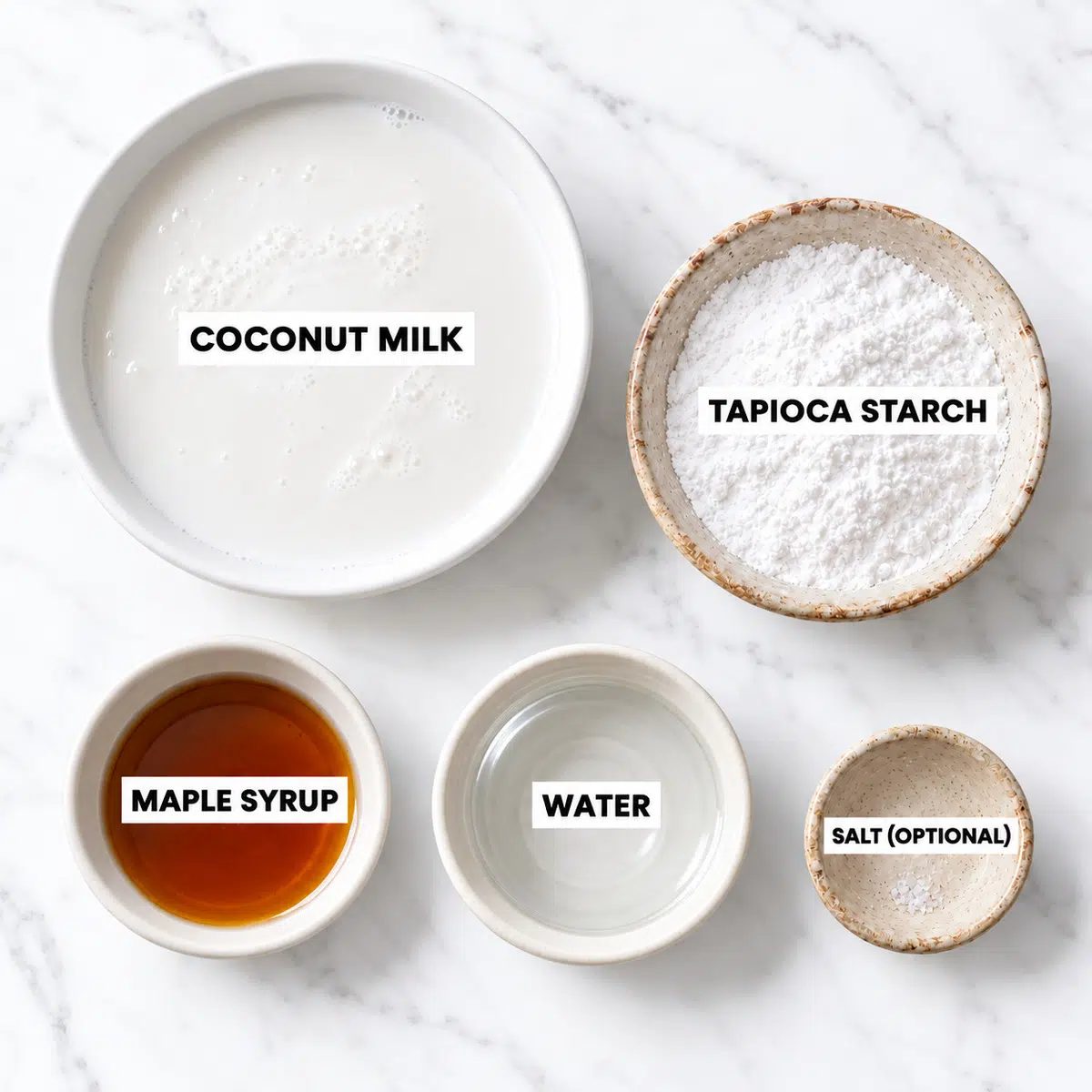 ingredients for vegan panna cotta