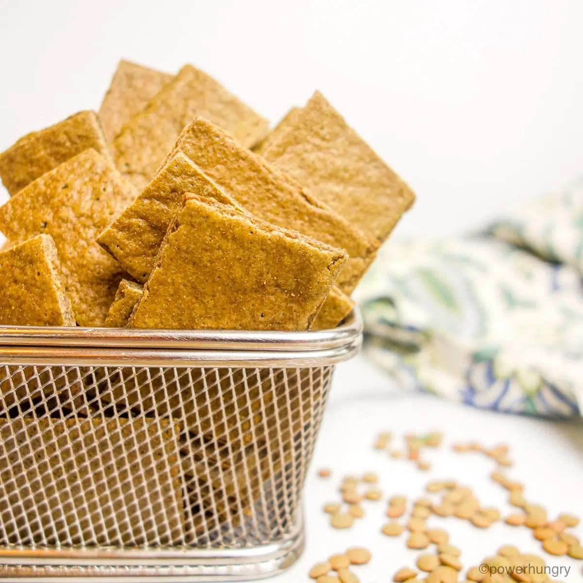 Lentil Protein Crackers (3 ingredients, Straightforward)