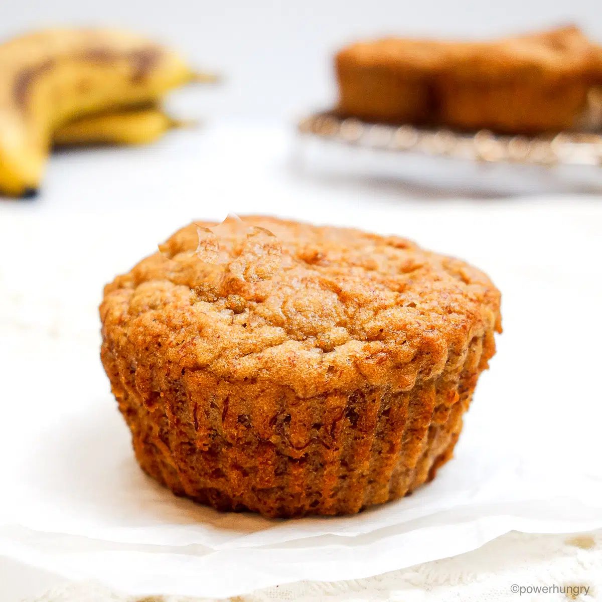 a single cassava flour banana muffin