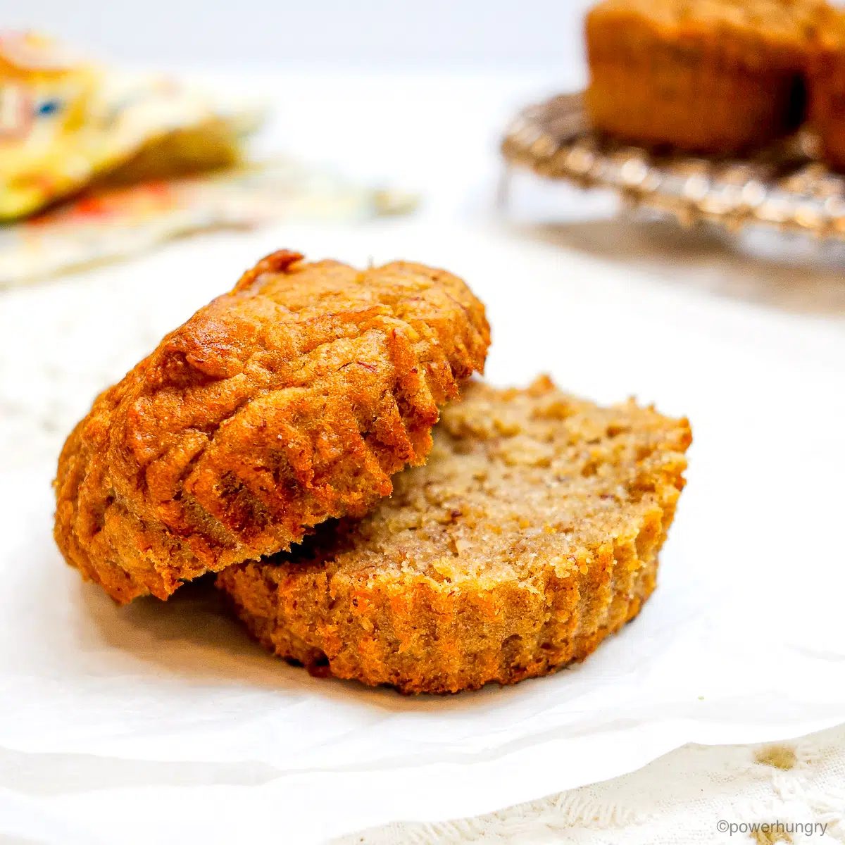 sliced cassava flour banana muffin