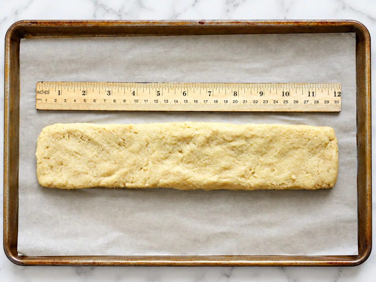shaped 4-Ingredient Vegan Almond Flour Biscotti log
