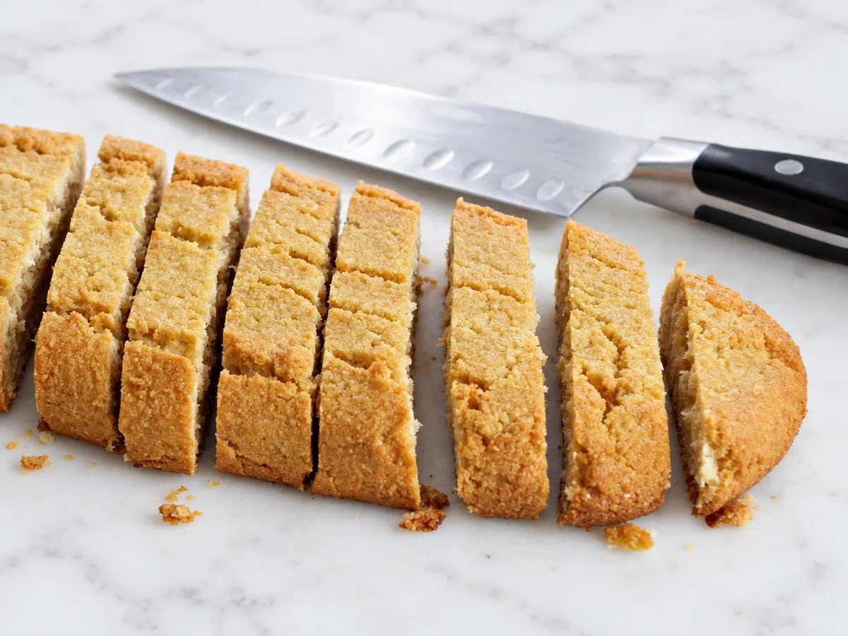 sliced 4-Ingredient Vegan Almond Flour Biscotti
