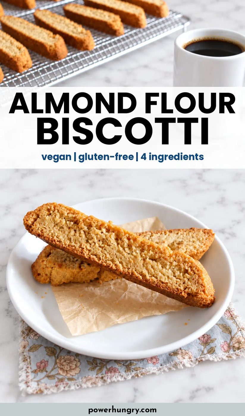 pinterest pin for 4-Ingredient Vegan Almond Flour Biscotti