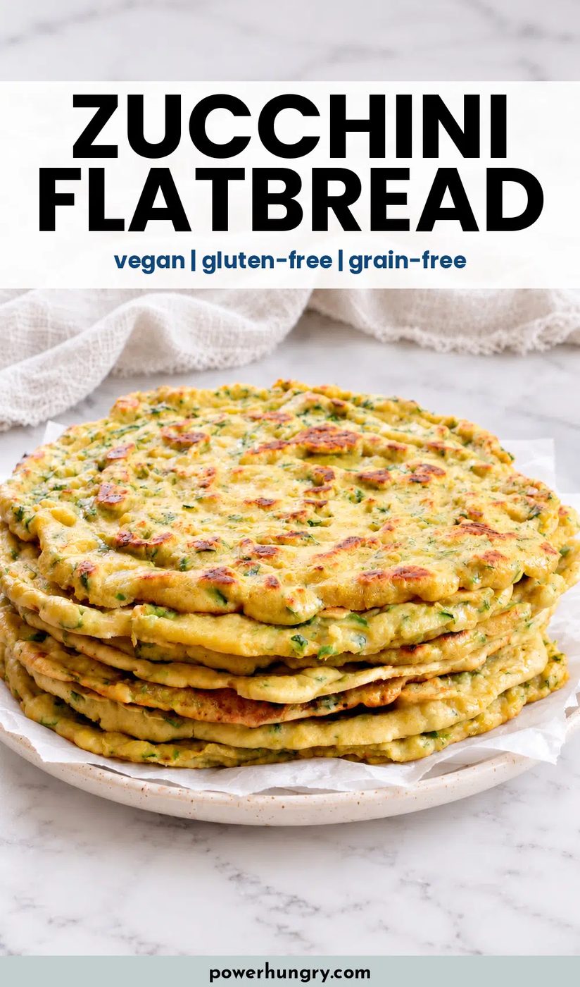 zucchini flatbread recipe made with chickpea flour