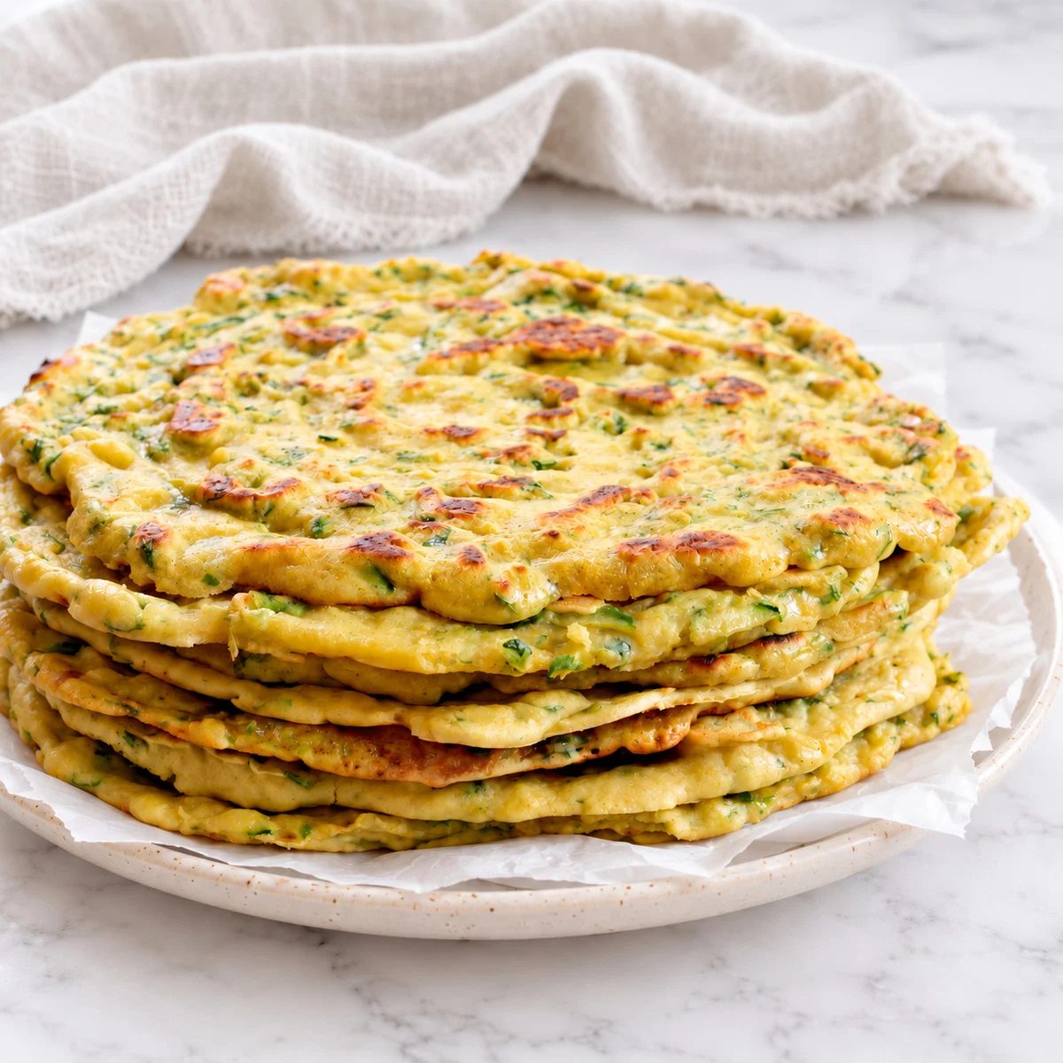 Zucchini Flatbread Recipe with Chickpea Flour