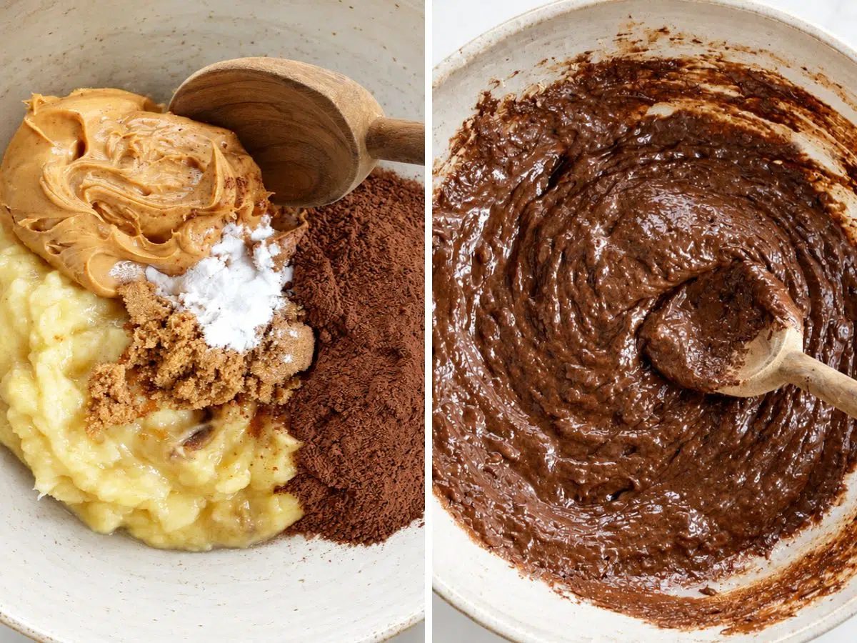 5 ingredient banana brownies batter