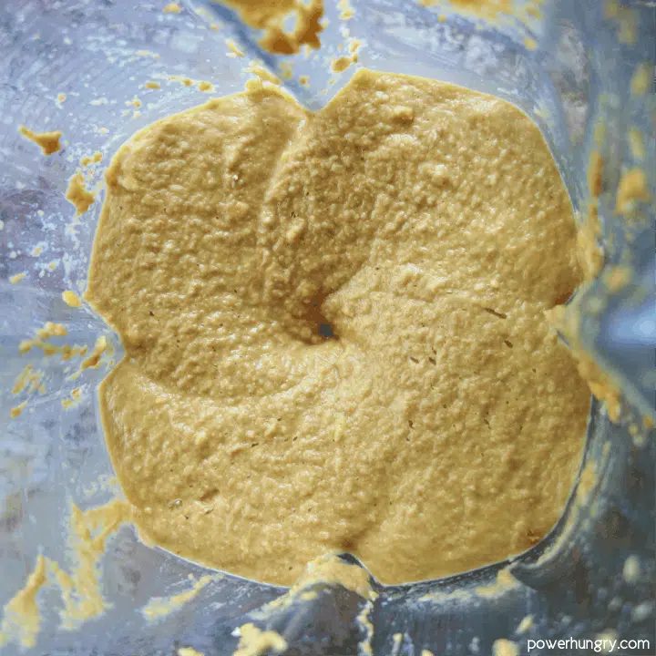 batter for lentil bread in a blender