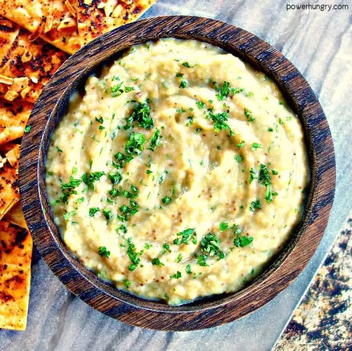 Thai Inspired Eggplant Dip (5 Ingredients, Oil-Free)