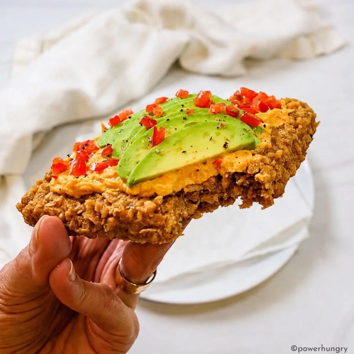 protein bread with a bite taken out