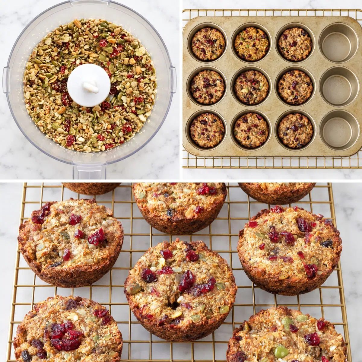 oat-free vegan granola cookies assembly