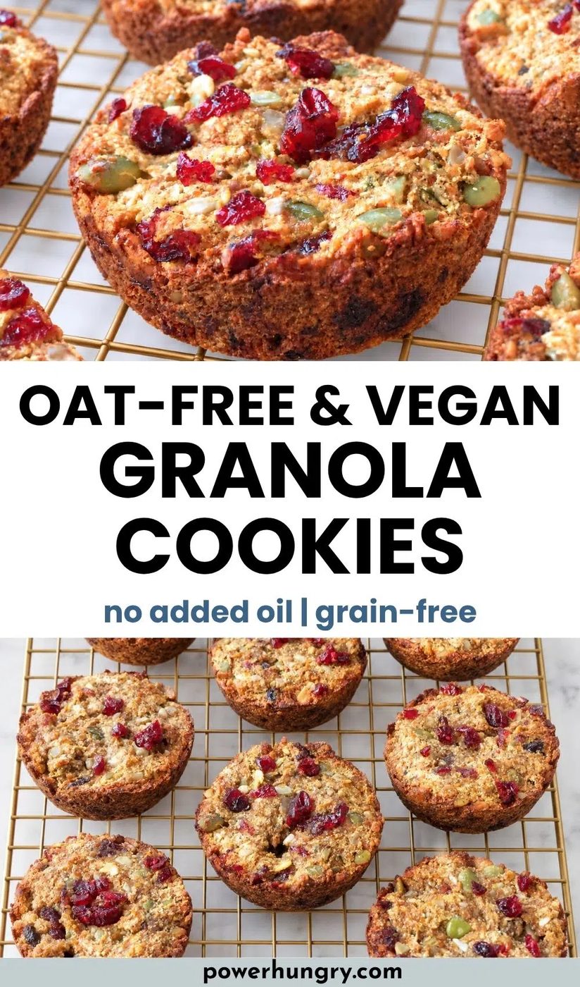 vegan oat-free granola cookies pinterest pin