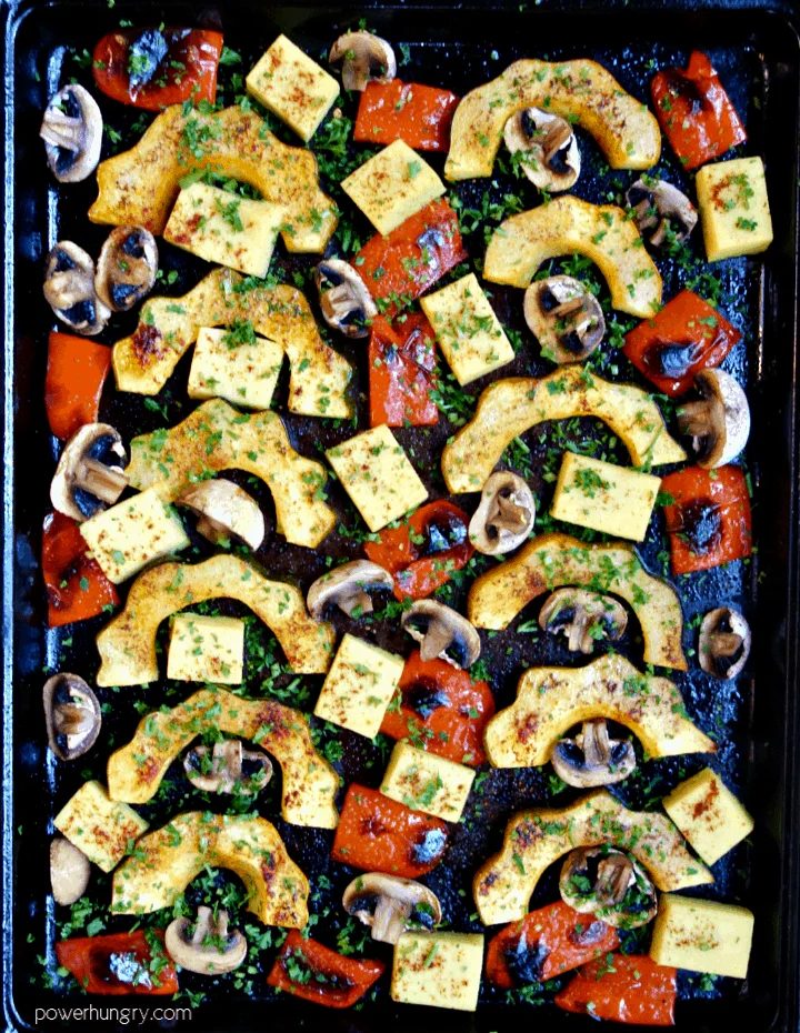 Acorn Squash Sheet Pan Dinner {vegan, high-protein}