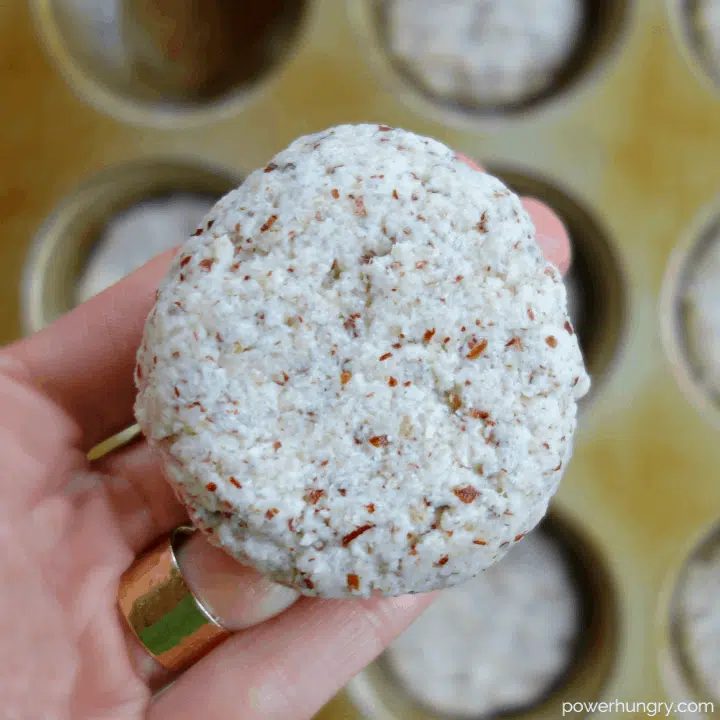 individual shaped dough for vegan almond bread