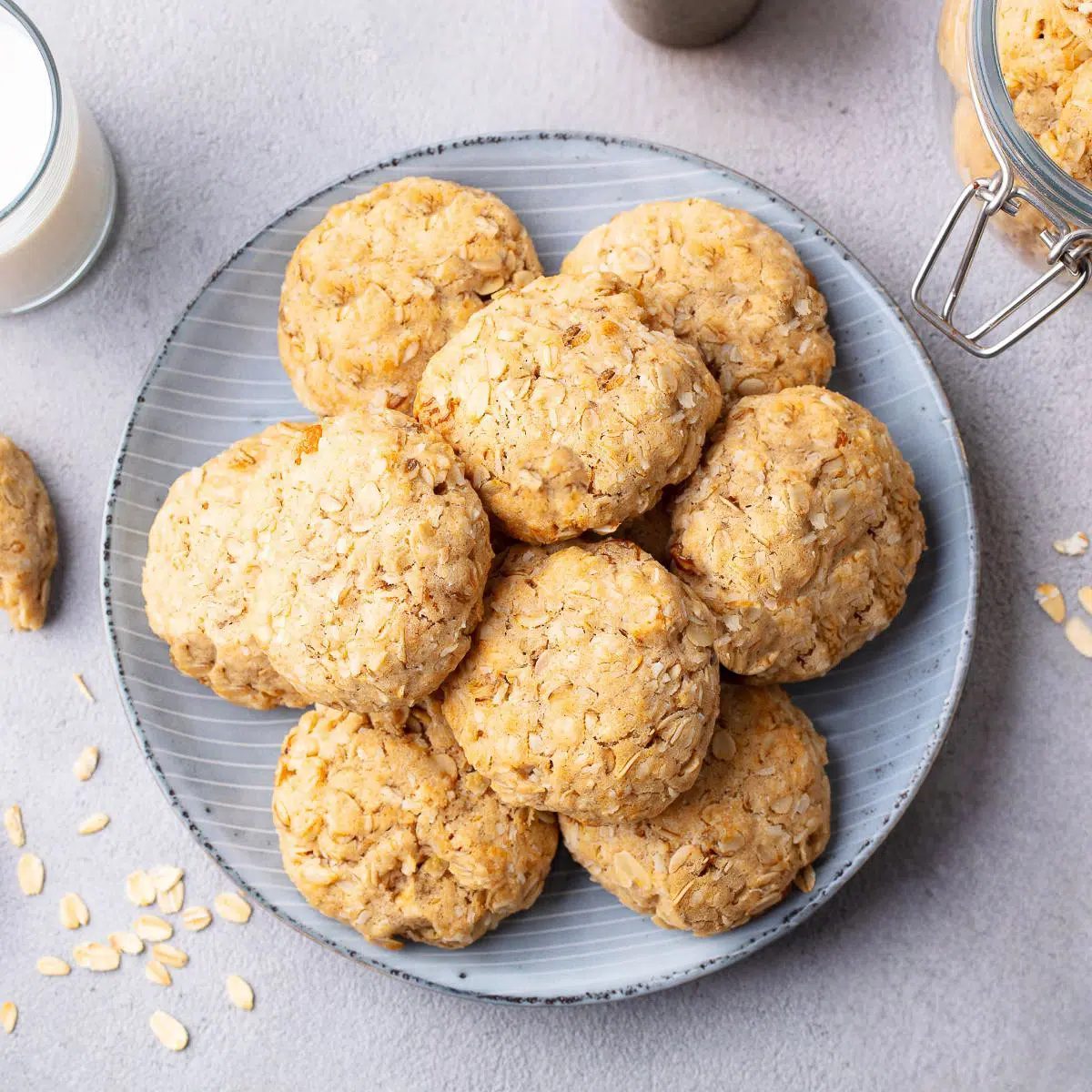 almond butter oat flour cookie